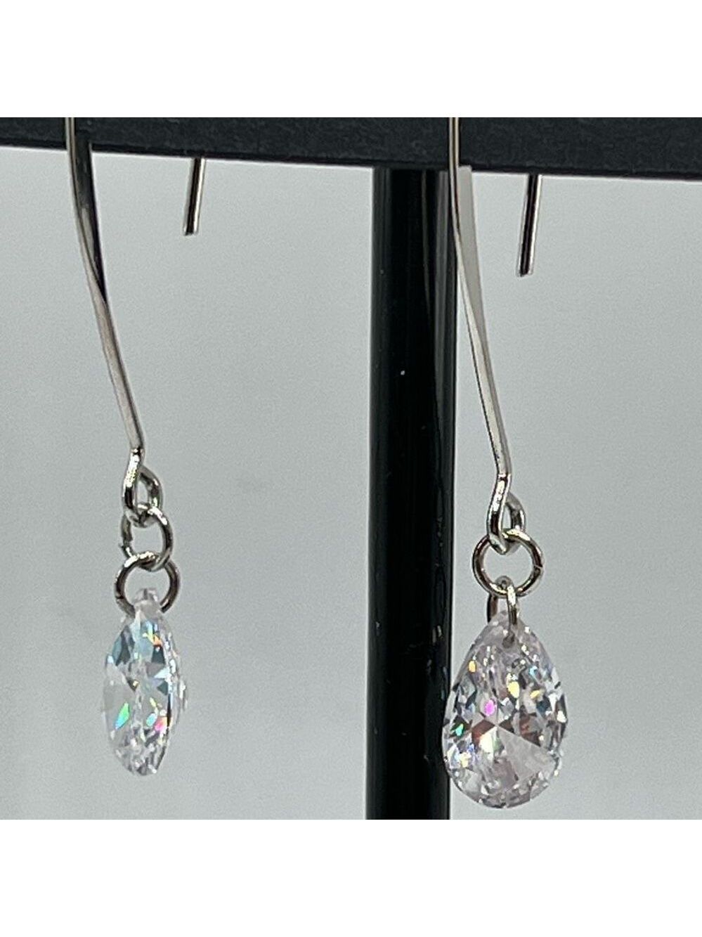 Austrian Crystal Silver Drop G by Gennaro Earrings $16ea / 3 for $25